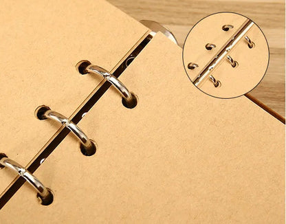 🍁 Vintage Leather Journal with Maple Leaf Design