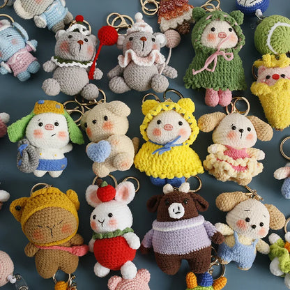 Cute Handmade Crochet Sheep Keychain – Soft Knitted Charm