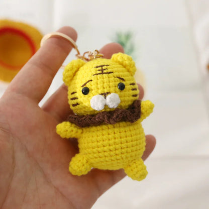 Cute Handmade Crochet Sheep Keychain – Soft Knitted Charm