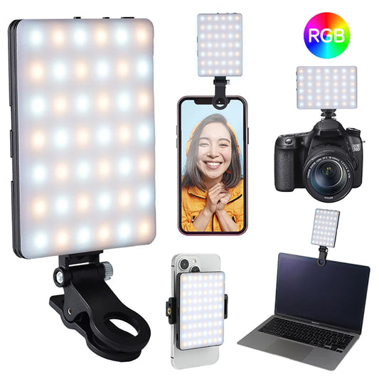 Portable RGB LED Fill Light for Phone Camera and Vlog
