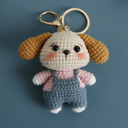 Cute Handmade Crochet Sheep Keychain – Soft Knitted Charm