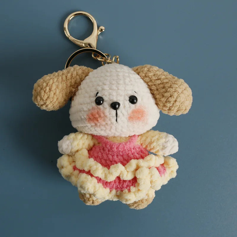 Cute Handmade Crochet Sheep Keychain – Soft Knitted Charm