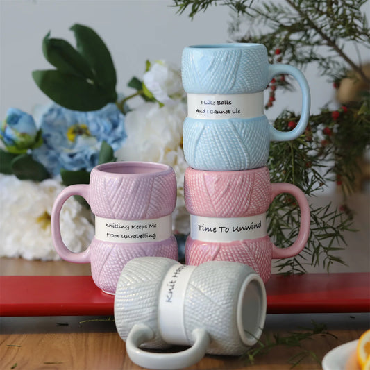 Cute Yarn Ball Shaped Mug – Crochet & Knitting Inspired Drinkware