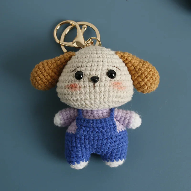 Cute Handmade Crochet Sheep Keychain – Soft Knitted Charm