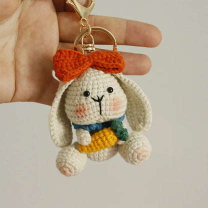 Cute Handmade Crochet Sheep Keychain – Soft Knitted Charm