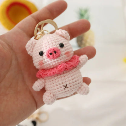 Cute Handmade Crochet Sheep Keychain – Soft Knitted Charm