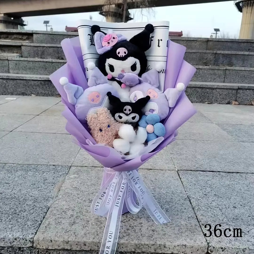 Hello Kitty Crochet Flower Bouquet – Cute Handmade Gift Arrangement