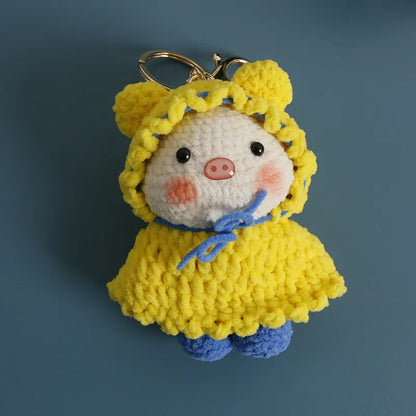 Cute Handmade Crochet Sheep Keychain – Soft Knitted Charm