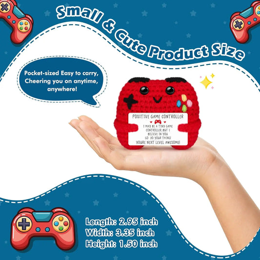 Funny Crochet Game Controller – Emotional Support Plush for Gamers