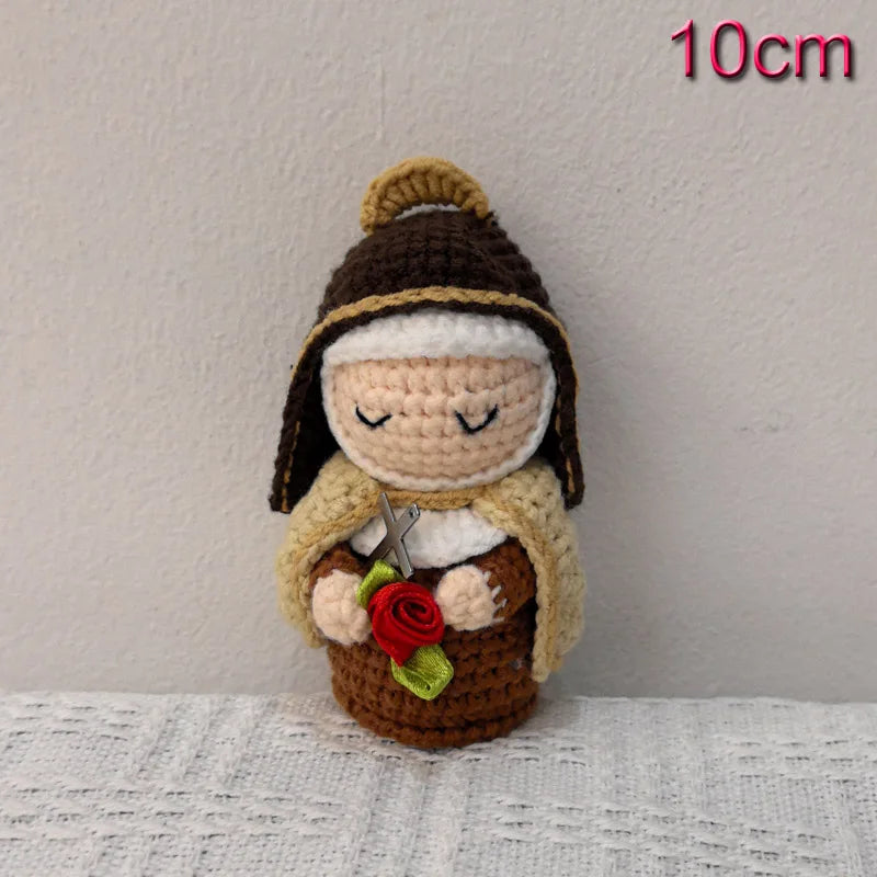 Handmade Crochet Mini Rosary – Floral Rosary with Soft Amigurumi Charm