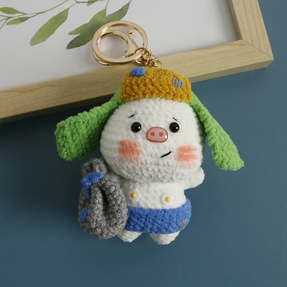 Cute Handmade Crochet Sheep Keychain – Soft Knitted Charm
