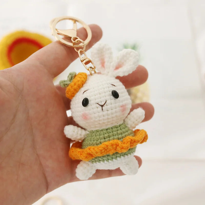 Cute Handmade Crochet Sheep Keychain – Soft Knitted Charm