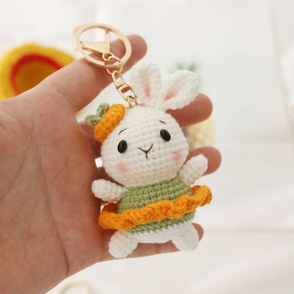 Cute Handmade Crochet Sheep Keychain – Soft Knitted Charm