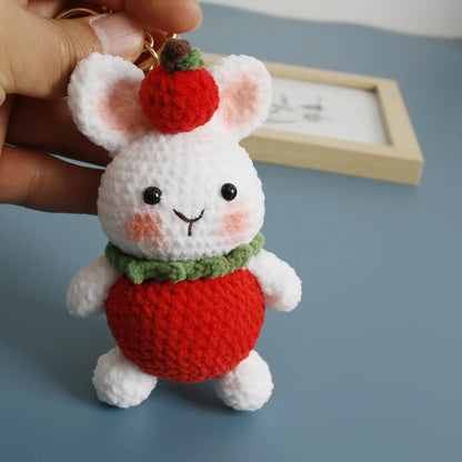 Cute Handmade Crochet Sheep Keychain – Soft Knitted Charm