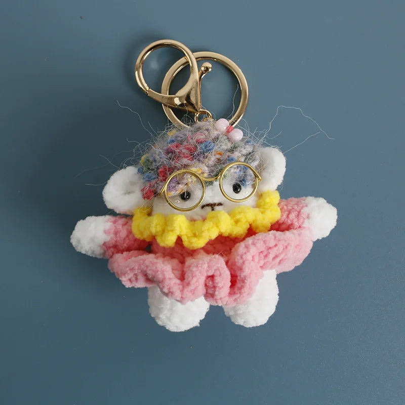 Cute Handmade Crochet Sheep Keychain – Soft Knitted Charm